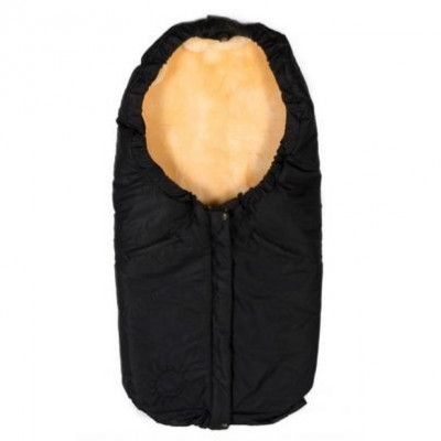 Baby Trold Åkpåse Lammskinn Svart