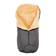 Bozz åkpåse lammskinn, grå melange/natur korthårig