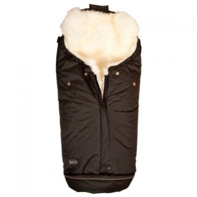 Bozz Åkpåse Lammskinn Soft Långhårigt (Svart/Vit)