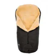 Bozz åkpåse lammskinn, svart melange/natur kårthårig