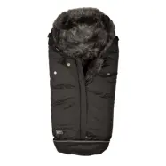 Bozz åkpåse lammskinn, svart/grå långhårig