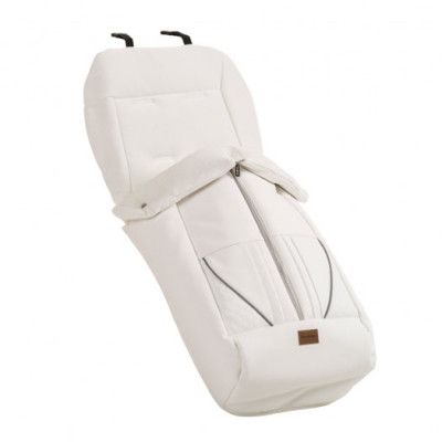 Emmaljunga åkpåse de luxe 2018, white leatherette