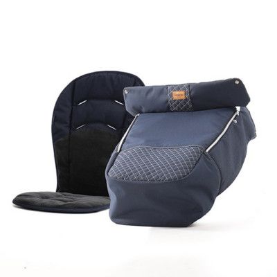 Emmaljunga åkpåse NXT De Luxe ERGO 2022, scandinavian blue, scandinavian Blue