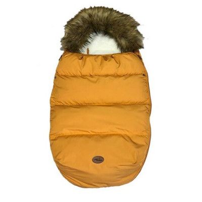 Mini Dreams åkpåse med päls, gul
