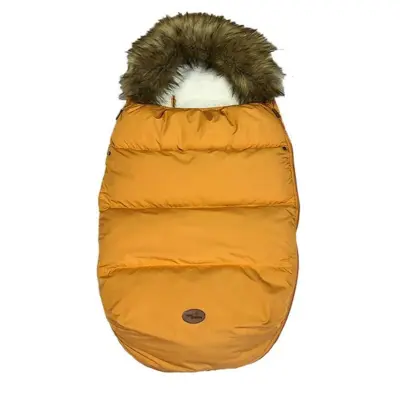 Mini Dreams åkpåse med päls, gul