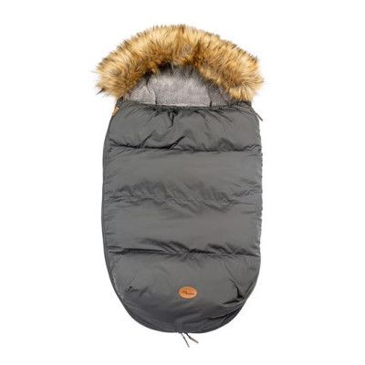 Mini Dreams åkpåse med päls, mörkgrå