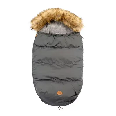 Mini Dreams åkpåse med päls, mörkgrå