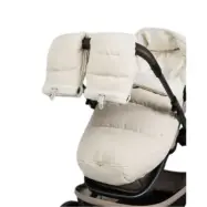 Najell handmuff dun med dragkedja, oat beige