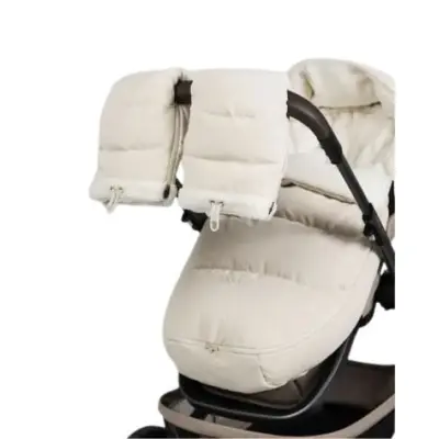 Najell handmuff dun med dragkedja, oat beige