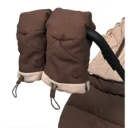 Najell handmuff med dragkedja, bouclé espresso
