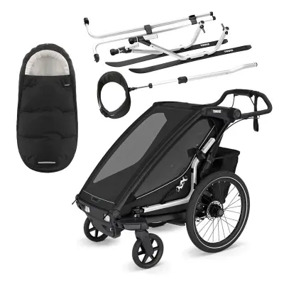 Thule Chariot Sport 1 cykelvagn G3 + Chariot Skiing Kit + Elements high performance åkpåse M/L