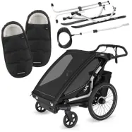 Thule Chariot Sport 2 cykelvagn G3 + Chariot Skiing Kit + Elements high performance åkpåse M/L