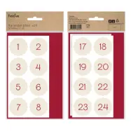 Adventskalender DIY med Stickers Röd - 24-pack