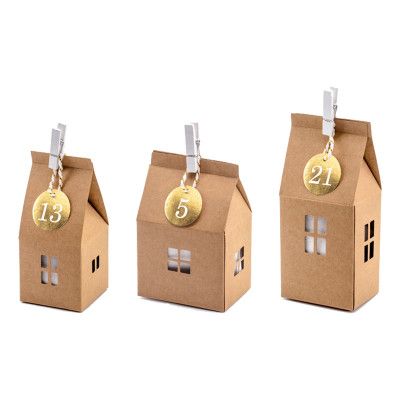 Adventskalender Hus med Siffror - 24-pack
