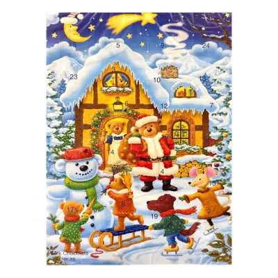 Chokladkalender med Julmotiv - 50 gram