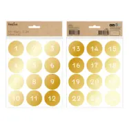 Julstickers med Siffror Guld