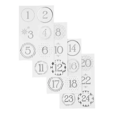 Kalendersiffror - Silver