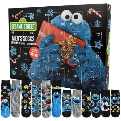 Sesam Adventskalender - Krümelmonster - Socken Kalender - för None - flerfärgad