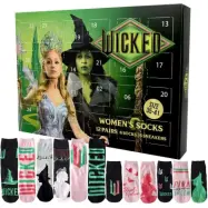 Wicked Adventskalender - Glinda & Elphaba - Socken Kalender - för Dam - flerfärgad