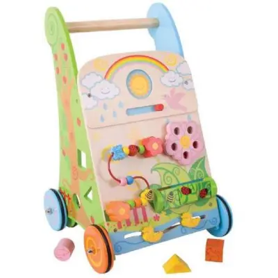 Bigjigs - Aktivitetsvagn Blommor