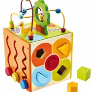 Bino - Aktivitetskub 5-In-1 Trä