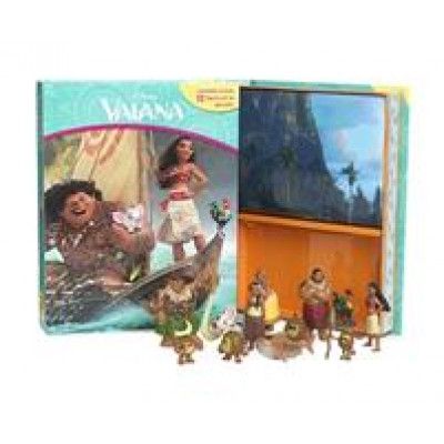 StorOchLiten Disney Vaiana, Sagobok med figurer&lekmatta