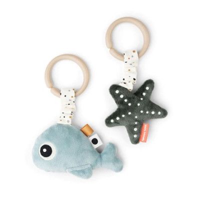 Done by Deer aktivitetsleksak Wally 2-pack, blå