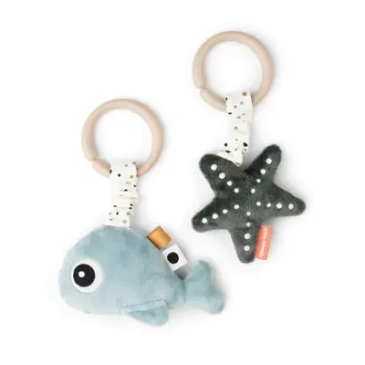 Done by Deer aktivitetsleksak Wally 2-pack, blå