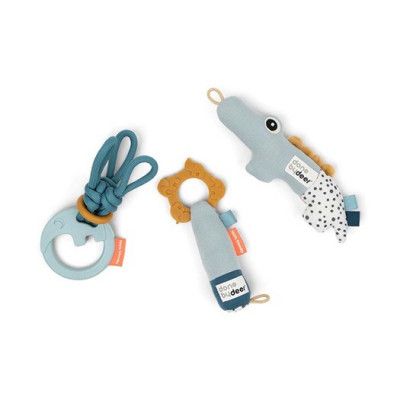 Done by Deer aktivitetsleksaker Tiny gift set, blå