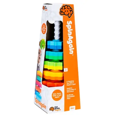 Fat Brain Spin Again Stapel- och snurrleksak - Fat Brain -  Leksaksaffären