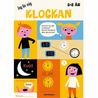 Rabén&Sjögren Jag lär mig klockan, pysselbok