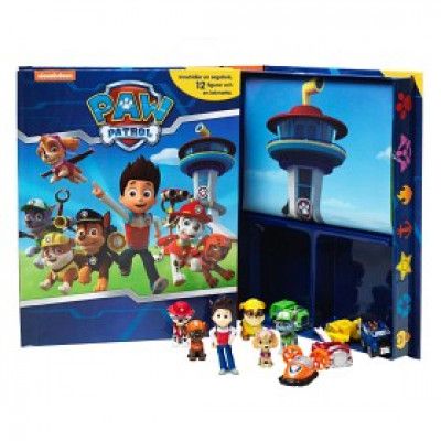 StorOchLiten Paw Patrol, Sagobok med figurer&lekmatta