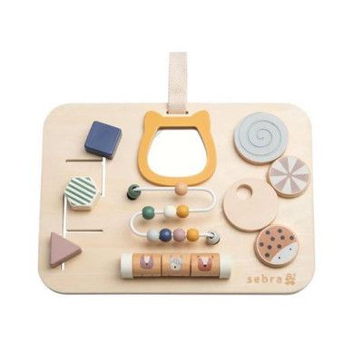 Sebra aktivitetspanel i trä, woodland