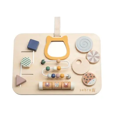 Sebra aktivitetspanel i trä, woodland