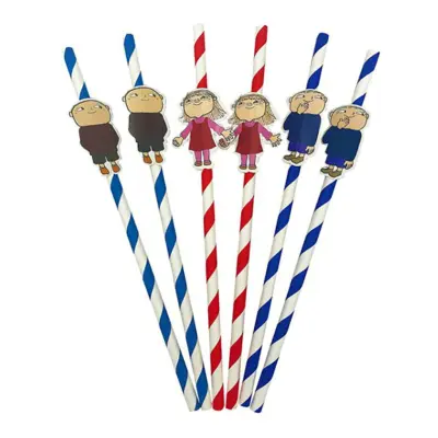 Alfons Åberg Barnkalas Kollektion - 16-pack Papperssugrör