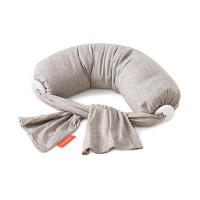 bbhugme amningskudde, grey melange/white