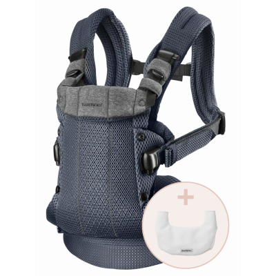 BabyBjörn Bärsele Harmony med haklapp - Antracitgrå / 3D-mesh
