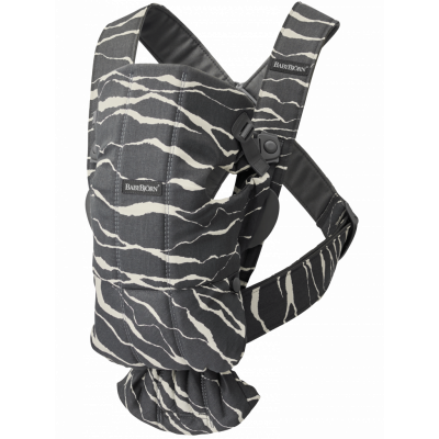 BabyBjörn Bärsele Mini - Antracitgrå/Landscape print / Bomull