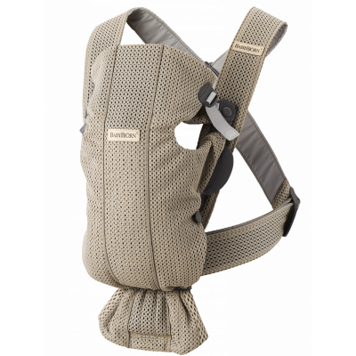 BabyBjörn - Bärsele Mini - Gråbeige / 3D-mesh