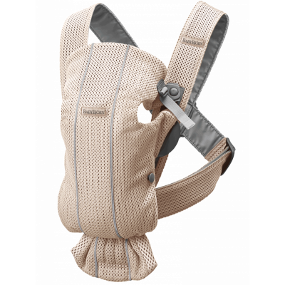 BabyBjörn - Bärsele Mini - Pärlemorrosa / 3D-mesh