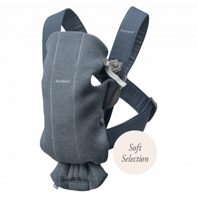 BABYBJÖRN Bärsele Mini - Duvblå, 3D Jersey