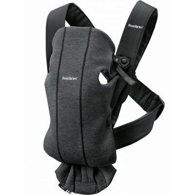 BABYBJÖRN Bärsele Mini - Svartgrå, 3D Jersey