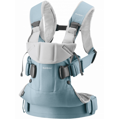 BABYBJÖRN Bärsele One - Ljusblå/Ljusgrå, Cotton Mix
