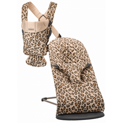 BabyBjörn Basic Startkit för nyfödda - Beige/Leo / Bomull