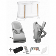 BabyBjörn Premium Startkit för nyfödda - Ljusgrå / 3D-jersey