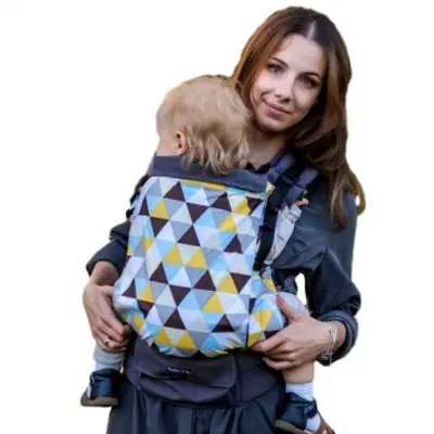 Kinder Hop - Bärsele Baby Grow Air Traingles Gul/Grå