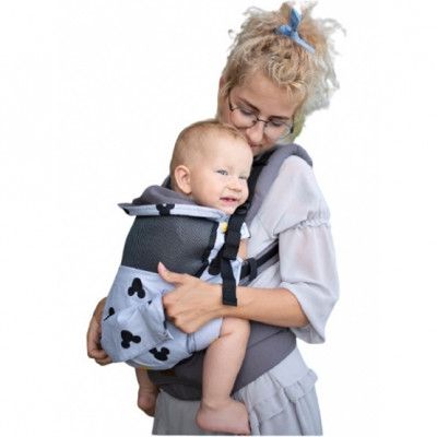 Kinder Hop - Bärsele Grow Air Carrier Miki polyBomull Carrier Grå