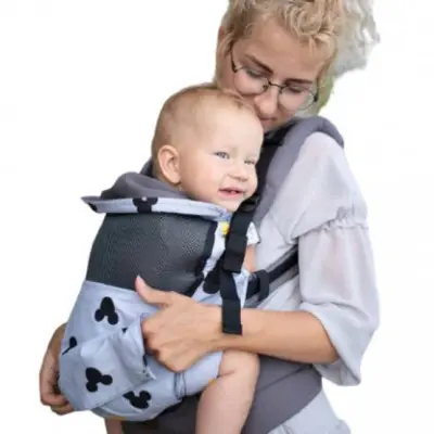 Kinder Hop - Bärsele Grow Air Carrier Miki polyBomull Carrier Grå