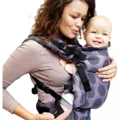 Kinder Hop - Bärsele Multi Grow Carrier Dots Bomull Lila