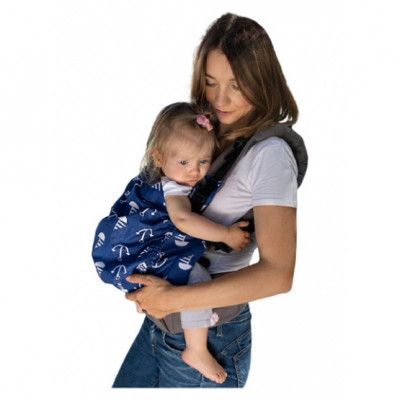 Kinder Hop - Bärsele Multi Grow Carrier Marine Bomull Blå